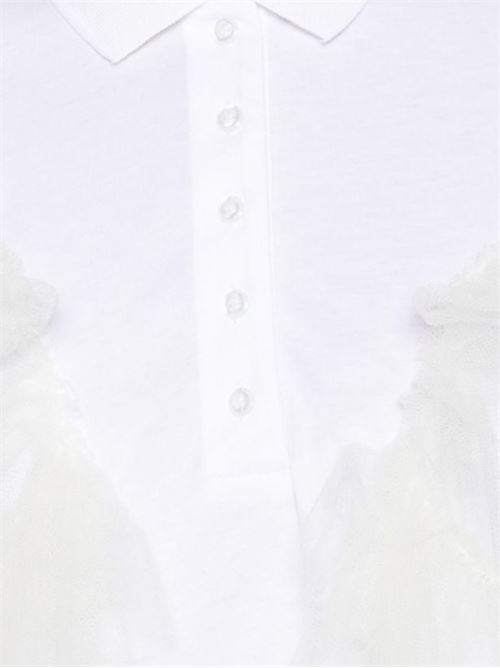 White cotton jersey tulle panels dress Simone Rocha | 73030553WHITE/IVORY